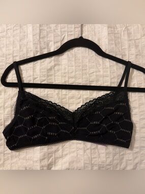 Savage X Fenty Black Lace Wireless Bralette Medium
